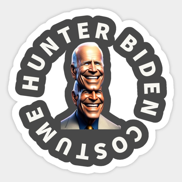 Hunter Biden Costume by kaziknows Sticker by kknows